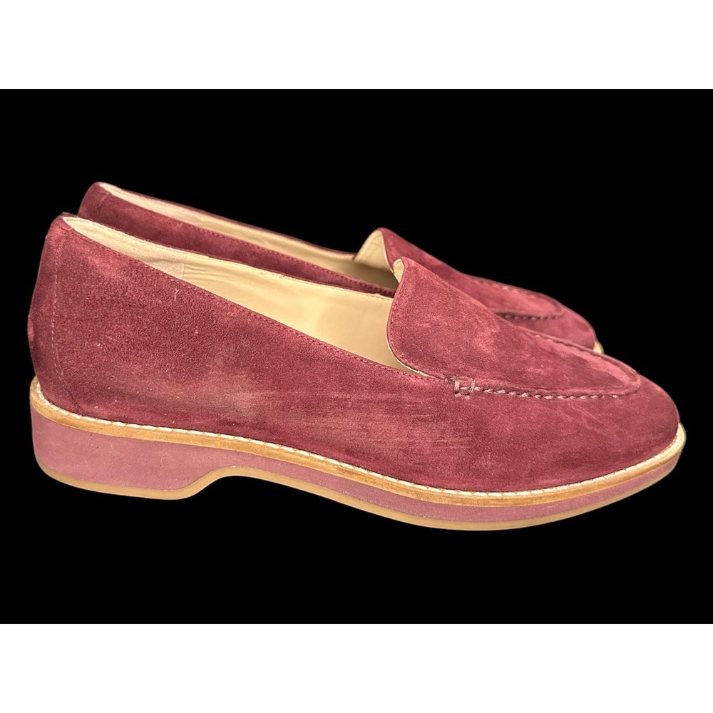 Cole Haan Grand Go-To Loafer Wine Purple Suede Slip on Womens Size 5